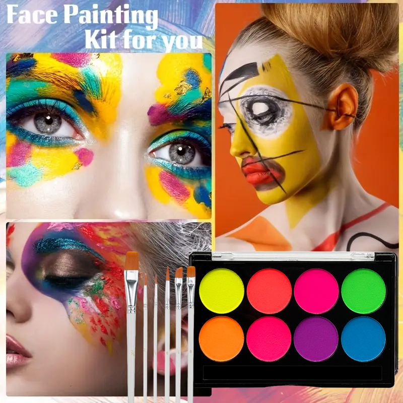 8 Warna Cat Wajah Berbahan Das - Cosplay Prop Paint ulasan dan harga