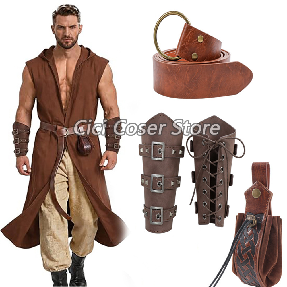 Set Sabuk Kulit PU Abad Perten - Cosplay Prop ulasan dan harga