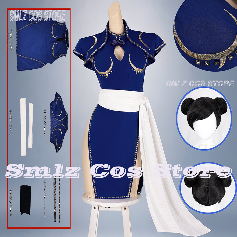 Kostum Cosplay Blue Chun-Li An - Cosplay Prop Making ulasan dan harga